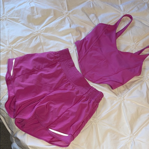 Women's Magenta Lulu Active special edition corset Tank and hotty hot Shorts Set - Picture 4 of 5